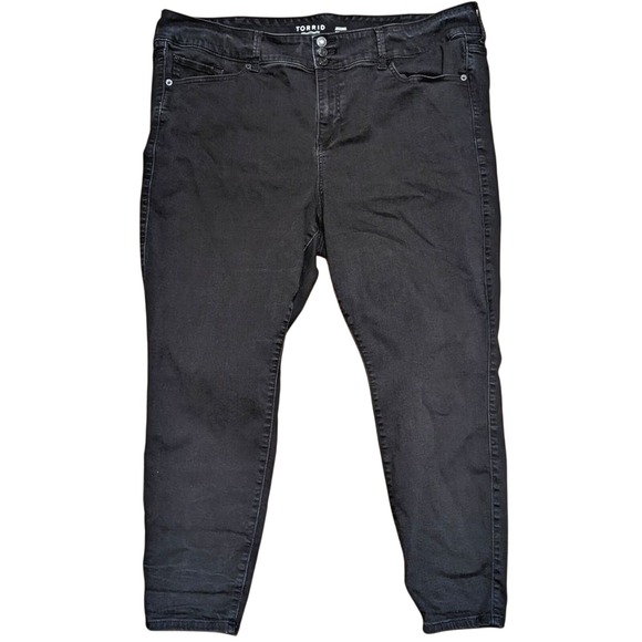 torrid Denim - Torrid Jeans Plus 24 3X Black Jegging Skinny Leg Denim Pants Stretchy Super Soft
